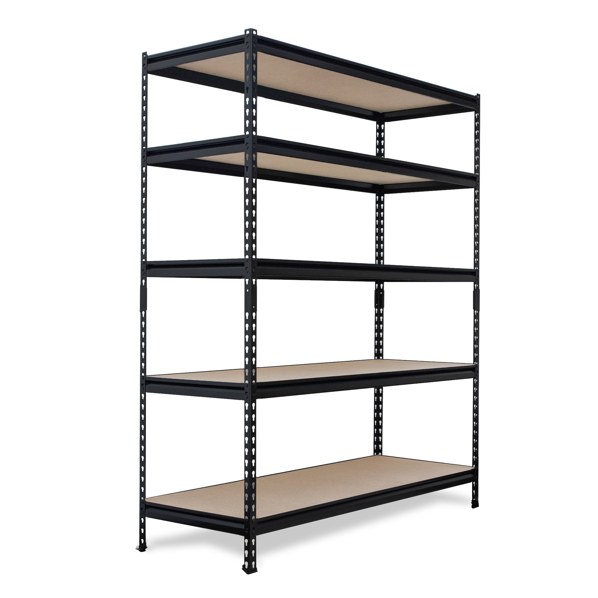 AR Shelving Pro Series 5-Tier Steel Garage Storage Shelving Unit — 48in. W x 72in. H x 24in. D, 4000-Lb. Capacity, Matte Black, Model# TRCD18505KFUS0